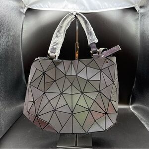 Geometric Black Shoulder Bag